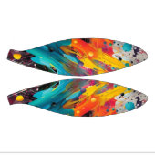 Levendige Chaos Splash Graffiti Basketbal (Panelen)