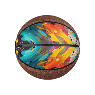 Levendige Chaos Splash Graffiti Basketbal