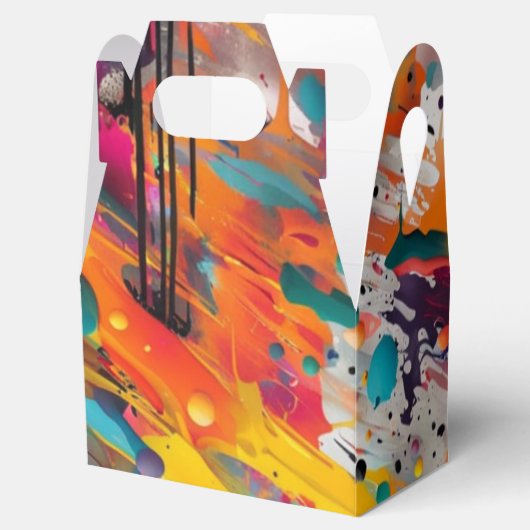 Levendige Chaos Splash Graffiti Bedankdoosjes (Geopend)