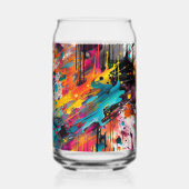 Levendige Chaos Splash Graffiti Blikvorm Glas (Voorkant)