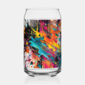 Levendige Chaos Splash Graffiti Blikvorm Glas (Achterkant)
