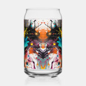 Levendige Chaos Splash Graffiti Blikvorm Glas (Links)