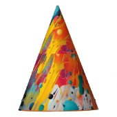 Levendige Chaos Splash Graffiti Feesthoedjes (Voorkant)