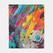 Levendige Chaos Splash Graffiti Fleece Deken (Voorkant)