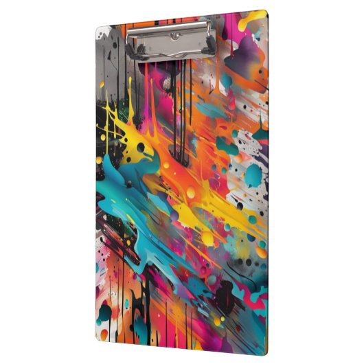Levendige Chaos Splash Graffiti Klembord (Links)