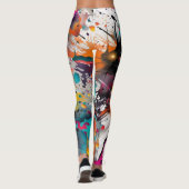 Levendige Chaos Splash Graffiti Leggings (Achterkant)