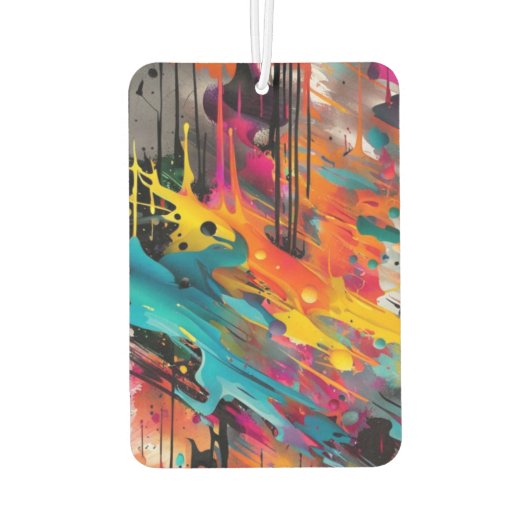 Levendige Chaos Splash Graffiti Luchtverfrisser (Achterkant)