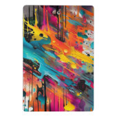 Levendige Chaos Splash Graffiti Mini Klembord (Achterkant)