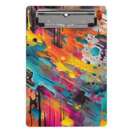 Levendige Chaos Splash Graffiti Mini Klembord