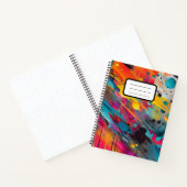 Levendige Chaos Splash Graffiti Notitieboek (Binnen)