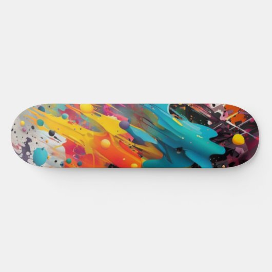 Levendige Chaos Splash Graffiti Persoonlijk Skateboard (Horizontaal)