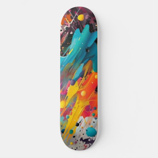 Levendige Chaos Splash Graffiti Persoonlijk Skateboard (Voorkant)