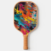 Levendige Chaos Splash Graffiti Pickleball Paddle (Voorkant)