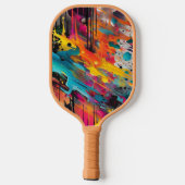 Levendige Chaos Splash Graffiti Pickleball Paddle (Achterkant)