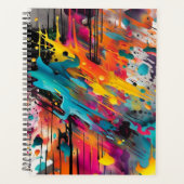 Levendige Chaos Splash Graffiti Planner (Voorkant)