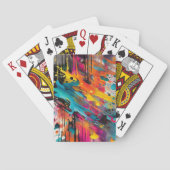 Levendige Chaos Splash Graffiti Pokerkaarten (Achterkant)