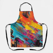 Levendige Chaos Splash Graffiti Schort (Voorkant)