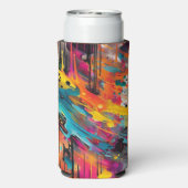 Levendige Chaos Splash Graffiti Seltzer Blikjeskoeler (Seltzer Achterkant)