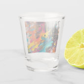 Levendige Chaos Splash Graffiti Shot Glas (Achterkant)