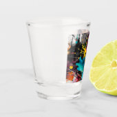 Levendige Chaos Splash Graffiti Shot Glas (Links)