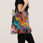 Levendige Chaos Splash Graffiti Tote Bag (Dichtbij)