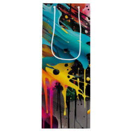 Levendige Chaos Splash Graffiti Wijn Cadeautas