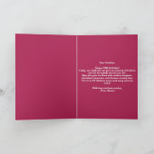 Levendige Chic Stijlvolle Neon Roze 40e Verjaardag Kaart (Binnen)