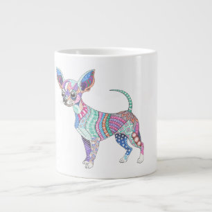 Levendige Chihuahua Reuzenmok Grote Koffiekop