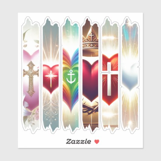 Levendige Christelijke Valentijn Hearts Washi Tape Sticker (Vel)