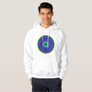 Levendige cirkelmotieven Kleurrijke gestippelde pa Hoodie