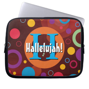 Levendige cirkels Ringretro Aangepaste laptop Sleeve