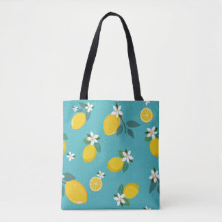 levendige citroenen boodschappentas tote bag