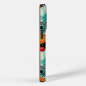 Levendige Citrus & Berry Patroon op Aqua achtergro Case-Mate iPhone Case (Achterkant / Rechts)