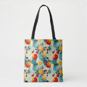 Levendige citrus en kersen - gepersonaliseerde Ini Tote Bag (Voorkant)