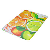 Levendige Citrus Fruit Splash Art Badmat (Gekanteld)