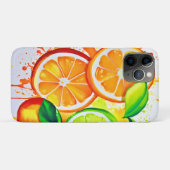 Levendige Citrus Fruit Splash Art Case-Mate iPhone Case (Achterkant (horizontaal))