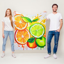 Levendige Citrus Fruit Splash Art