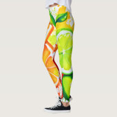 Levendige Citrus Fruit Splash Art Leggings (Links)