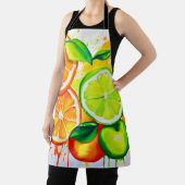 Levendige Citrus Fruit Splash Art Schort (Insitu)