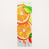 Levendige Citrus Fruit Splash Art Yogamat (Voorkant)