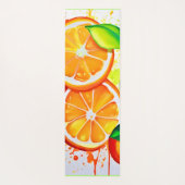 Levendige Citrus Fruit Splash Art Yogamat (Achterkant)