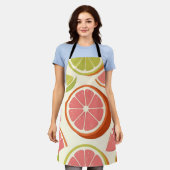 Levendige citrus grapefruit sinaasappel limoenschi schort (Gedragen)