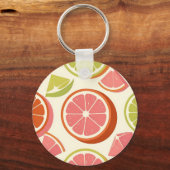 Levendige citrus grapefruit sinaasappel limoenschi sleutelhanger (Voorkant)
