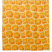 Levendige Citrus Sinaasappel Slice Douchegordijn (Voorkant)