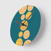 Levendige Citrus Slice Wall Clock Ronde Klok (Hoek)