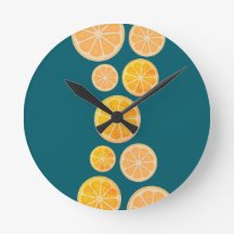 Levendige Citrus Slice Wall Clock