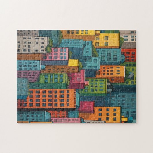Levendige City puzzel (Horizontaal)
