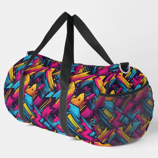Levendige City Vibes Urban Pop Duffel Bag Plunjezak (Rechterhoek)