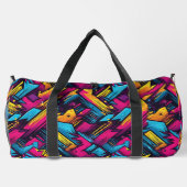 Levendige City Vibes Urban Pop Duffel Bag Plunjezak (Achterkant)