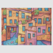 Levendige Cityscape Impressions V2 Tissuepapier (Voorkant)